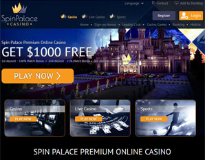 Spin Palace Casino Home